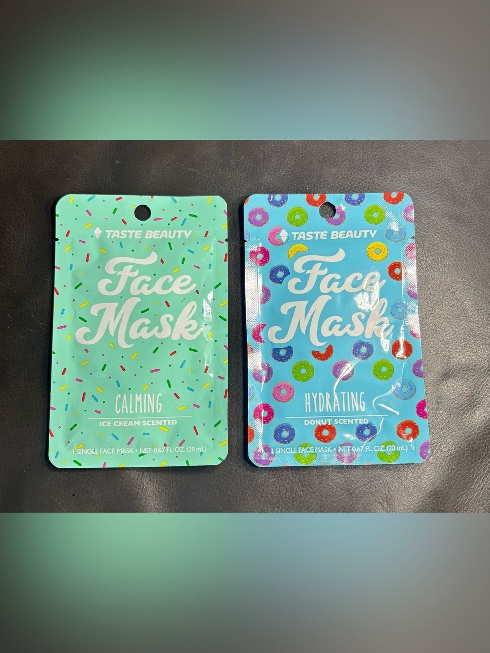 2 New Taste Beauty Face Mask Duo - Calming Mint & Hydrating Blue